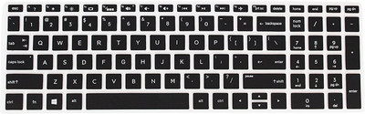 VISHAL Keyboard Skin for 15q-BY003AU 2017 15.6-inch Laptop Laptop Keyboard Skin(Black, Transparent)