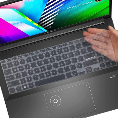 Saco Silicone Keyboard Cover Skin for 16 Inch Laptop 2023 ASUS Vivobook 16 M1605YA-MB521WS MB741WS Thin & Light 16 Inch Laptop Keyboard Skin(Transparent)