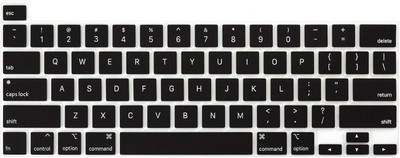 Saco Silicone Keyboard Skin Cover Compatible for Apple MacBook Pro 13.3-inch Launch Year 2020 Keyboard Skin(Black)