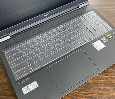 Saco Silicone Skin Keyboard Protector Cover for HP Victus 15.6 inch FHD Gaming Laptop (Model-2022) 15-FA and 15-FB Series Keyboard Skin(Transparent)