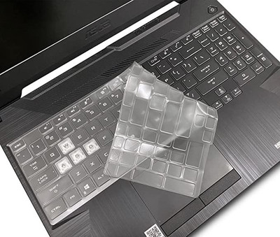 Saco Silicone Keyboard Skin Cover Compatible for ASUS TUF Gaming Laptop F15 15.6-inch FHD FX566HEB-HN249T - launch year 2021 Keyboard Skin(Transparent)