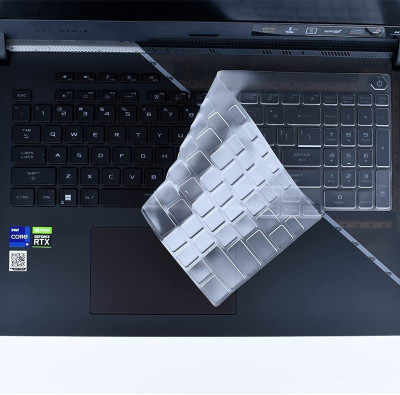 Saco Silicone Protector Skin Keyboard Cover for ASUS ROG Strix G17 G732LXS-HG010T-Series 17.3 Inch Laptop-2020 Keyboard Skin(Transparent)