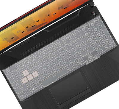 Saco Laptop Keyboard Protector Cover for ASUS TUF Gaming A15 FA506ICB-HN075W | ASUS TUF Gaming F15 FX506HF-HN024W | FX506HF-HN025W | FX506LHB-HN355WS Series Keyboard Skin(Transparent)