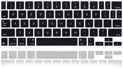 oaky Premium Keyboard Cover Skin for A p p l e iPad Pro 11 inch M1 2021/2020 & iPad Air 4 10.9 inch 2020 Magic Keyboard 2nd Gen. Silicon Keyboard Skin(Black)