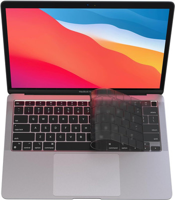 oaky MacBook Air 13 inch 2020 M1 Release Model A2179, A2337 Ultra Thin Keyboard Cover Ultra Thin Keyboard Cover, Waterproof, Dust-Proof Keyboard Protector Keyboard Skin(TPU Grey)