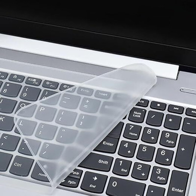 NECESORIES Waterproof Silicone Keyboard Protector for 14 Inch Laptops | Dustproof (2 Pc) Laptop Keyboard Skin(Transparent)