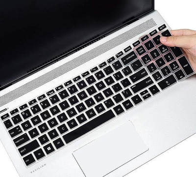 Saco Silicone Keyboard Cover Skin for 15.6 Inch Laptop 2022 HP 15s-eq Series 15.6 Inch Laptop 15s-eq2223AU eq2144au Eq2143au eq1559AU Keyboard Skin(Black)
