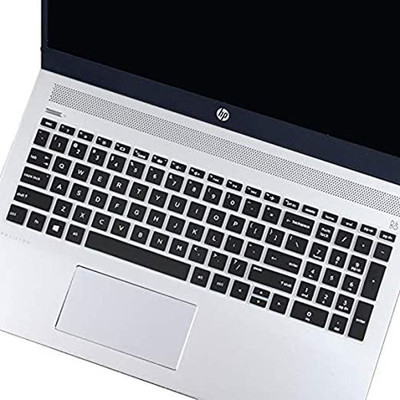 Saco Silicone Skin Keyboard Cover Compatible for HP 15s- Fq2627TU Series Laptop - launch year 2022 Keyboard Skin(Black)