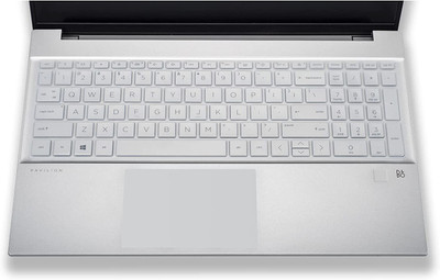 Saco Keyboard Skin Compatible for HP Pavilion 15.6 inch 15-ER Series Laptop Keyboard Skin(Transparent)