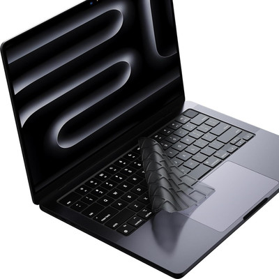 Linum Cover for MacBook Air 13.6 inch 2024-2021 M2/M3 Chip Model A3113 A2681 US Layout Keyboard Skin(Translucent Grey)