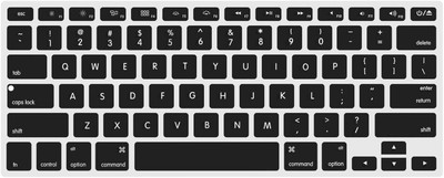 Capsa MD761HN/B MacBook Air Laptop Keyboard Skin(Transparent, Black)