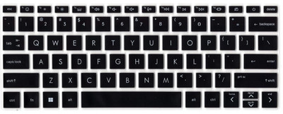Saco Silicone Keyboard Cover Compatible with HP Envy x360 13.3 inch 2-in-1 Laptop 13-bf0058TU bf0141tu bf0085TU bf0121TU Keyboard Skin(Black)