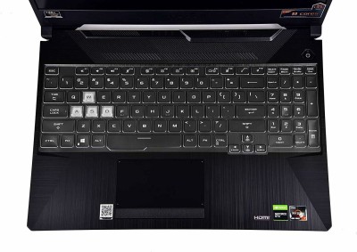 Saco Silicone Keyboard Cover Skin for ASUS TUF Gaming A15 FA506QM-HN008W 15.6 Inch Laptop Keyboard Protector Keyboard Skin(Transparent)