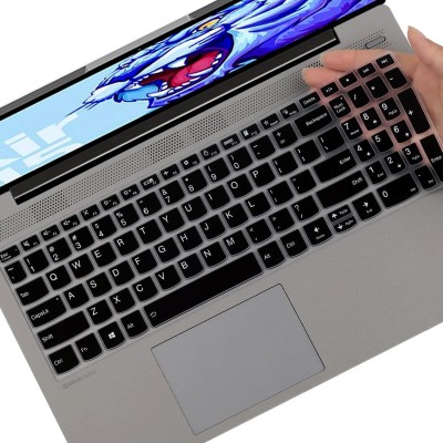 Saco Silicone Keyboard Cover Compatible with 2023 Lenovo IdeaPad Slim 5 16IAH8 16 Inch Laptop 83BG000PIN Keyboard Skin(Black)