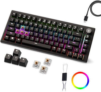 Kreo Hive RGB Gaming Mechanical Keyboard, RGB Keyboards, Braided Cable, led keyboard Wired USB Tenkeyless Gaming Keyboard Compatible with Desktop, Laptop, Mac(Black Keycaps, Brown Switches, RGB Backlight) Kreo Hive RGB Gaming Mechanical Keyboard, RGB Keyboards, Braided Cable, led keyboard Wired USB Tenkeyless Gaming Keyboard Compatible with Desktop, Laptop, Mac(Black Keycaps, Brown Switches, RGB Backlight)