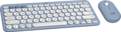 Logitech Pebble 2 Combo Bluetooth Standard Multi-device Keyboard Compatible with Desktop, Laptop, Mac multimedia_keys(Blue)