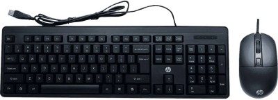 HP KM150 Keyboard and Mouse Combo Wired USB Desktop Keyboard(Black)