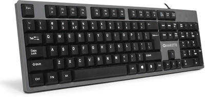 AMKETTE Lexus Neo Wired USB Standard Desktop Keyboard Compatible with Desktop, Laptop, Mac(Black)