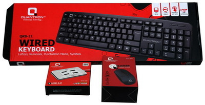 Quantron QKB-11 WIRED KEYBOARD +QMU-535 WIRED MOUSE+QUH-2204 PORT USB HUB COMBO Wired USB Standard Desktop Keyboard Compatible with Desktop, Laptop, Mac(Black) Quantron QKB-11 WIRED KEYBOARD +QMU-535 WIRED MOUSE+QUH-2204 PORT USB HUB COMBO Wired USB Standard Desktop Keyboard Compatible with Desktop, Laptop, Mac(Black)