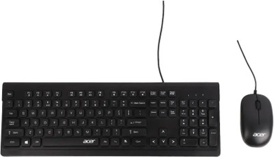 Acer ZC.A01SI.052 Wired Keyboard And Mouse Wired USB Standard Desktop Keyboard Compatible with Desktop, Laptop, Mac(Black)