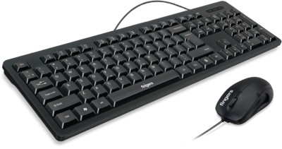 FINGERS Marvel Combo With Mouse Wired USB Desktop Keyboard(Jet Black)