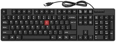 itcom solution iball SNAP Wired USB, Internal Standard Desktop Keyboard Compatible with Desktop, iPad, Laptop(Black)