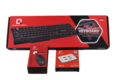 Quantron QKB-15 WIRED KEYBOARD +QMU -535 WIRED MOUSE +QUH-220 4 PORT USB HUB COMBO PACK. Wired USB Standard Desktop Keyboard Compatible with Desktop, Laptop, Mac 22 RGB Effects, Adjustable 4-level RGB backlit(Black) Quantron QKB-15 WIRED KEYBOARD +QMU -535 WIRED MOUSE +QUH-220 4 PORT USB HUB COMBO PACK. Wired USB Standard Desktop Keyboard Compatible with Desktop, Laptop, Mac 22 RGB Effects, Adjustable 4-level RGB backlit(Black)