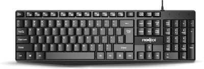 Frontech FT-1671 Wired USB Standard Desktop Keyboard Compatible with Desktop(Black)
