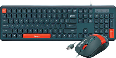 FINGERS Velvet Combo – Rangeela Series Wired USB Standard Desktop Keyboard Compatible with Desktop, Laptop, Mac Easy to Use,Plug and Play,Quick, Comfy Durable body(Bottle Green + Orange) FINGERS Velvet Combo – Rangeela Series Wired USB Standard Desktop Keyboard Compatible with Desktop, Laptop, Mac Easy to Use,Plug and Play,Quick, Comfy Durable body(Bottle Green + Orange)