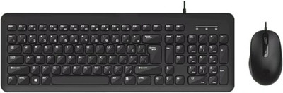 HP KM160 Wired Mouse and Keyboard Combo Wired USB Standard Desktop Keyboard Compatible with Desktop, Laptop, Mac(Black)