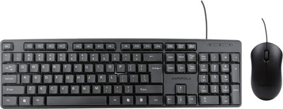 HapiPola KEY PLUS Wired USB Standard Desktop Keyboard Compatible with Desktop, Laptop, Mac(Black)