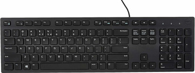 DELL KB216 Multimedia Keyboard with USB Interface, Plunger Keys Technology & Chiclet Wired USB Standard Desktop Keyboard Compatible with Desktop, Laptop, Mac Key Style, Hot Key-Volume, Mute, Play/Pause, Backward, Forward, Warranty 1 Year(Black)