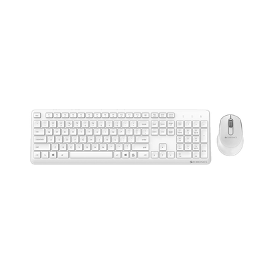 ZEBRONICS Companion 200 Wireless Combo with Silent Operation Mouse, Full Size Keyboard Wireless Standard Desktop Keyboard Compatible with Desktop, Laptop, Mac with 1600 DPI Optical Mouse, 2.4GHz Lag-Free Wireless, Whisper-Quiet Keystrokes(White)