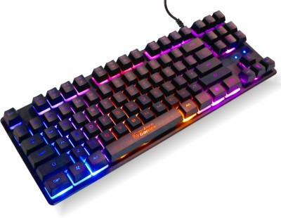 RPM Euro Games Gaming Keyboard With 87 Keys & RGB Backlit | With Suspension Keys Wired USB Gaming Keyboard(Black)