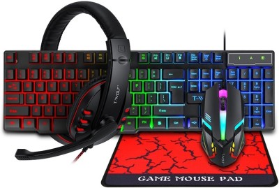 SANNO WORLD Gaming Keyboard and Mouse Combo, RGB Backlit Wired Gaming Wired USB Gaming Keyboard(Black)