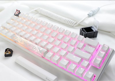 Ducky One 3 SF Pure White RGB Wired USB Gaming Keyboard(White Cherry Mx Red)