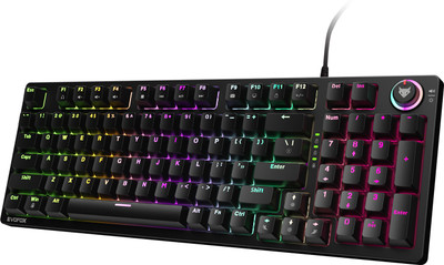 EVOFOX Katana X Mechanical Wired USB Standard Gaming Keyboard Compatible with Desktop, Laptop, Mac multimedia_keys,Katana X Mechanical(Black)