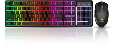 Ant Esports KM1600, Wired Backlit Rainbow LED Keyboard & 3200 DPI Gaming Mouse for PC/Laptop Wired USB Standard Gaming Keyboard Compatible with Desktop, Laptop, Mac KM1600, Wired Backlit Rainbow LED Keyboard & 3200 DPI Gaming Mouse for PC/Laptop(Black) Ant Esports KM1600, Wired Backlit Rainbow LED Keyboard & 3200 DPI Gaming Mouse for PC/Laptop Wired USB Standard Gaming Keyboard Compatible with Desktop, Laptop, Mac KM1600, Wired Backlit Rainbow LED Keyboard & 3200 DPI Gaming Mouse for PC/Laptop(Black)