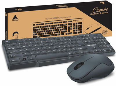 PRODOT ProSeries High-Performance USB Wired 3D Mouse & Keyboard Combo Wired USB Standard Gaming Keyboard Compatible with Desktop, Laptop, Mac stand support(Black)