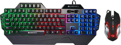 ZEBRONICS Zeb-Optimus (Zeb-KMC 2) Wired USB Standard Gaming Keyboard Compatible with Desktop, Laptop, Mac(Black)