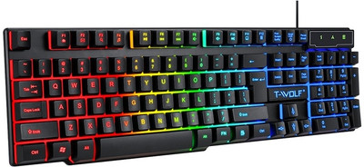 SANNO WORLD Wired Gaming Keyboard and Mouse Headset Combo 4 in 1Gaming Set 104 Keys Keyboard Wired USB Standard Gaming Keyboard Compatible with Desktop, Laptop, Mac(Black, Multicolor)
