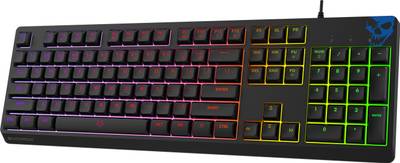 AMKETTE EvoFox Deathray Prism RGB Silent Membrane Keys Wired USB Gaming Keyboard