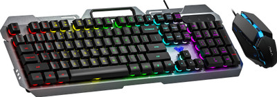 Aula F2023 Combo Wired USB Standard Gaming Keyboard Compatible with Desktop, Laptop, Mac Easy to Use,Plug and Play,Quick, Comfy Durable body(Black)