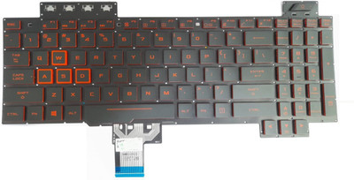 lappie care KEYBOARD COMPATIBLE FOR ASUS FX505 FX505D FX505DV FX505DD FX505DT RED BACKLIT Internal Gaming Keyboard(Black)
