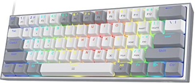 Redragon Refurbished K617 Gaming Keyboard Wired USB Gaming Keyboard(White, Grey)