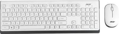 Acer ZC.A01SI.OWD Wireless Standard Multi-device Keyboard Compatible with Desktop, Laptop, Mac Multimedia keys,Compatible with Mac & Windows, with Rupee key,Mouse and(White&Grey) Acer ZC.A01SI.OWD Wireless Standard Multi-device Keyboard Compatible with Desktop, Laptop, Mac Multimedia keys,Compatible with Mac & Windows, with Rupee key,Mouse and(White&Grey)