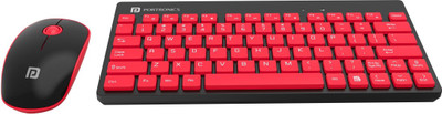 Portronics POR-372 Key2 Combo Wireless Keyboard and Mouse Set, with 2.4 GHz USB Receiver Wireless Laptop-size Laptop Keyboard Compatible with Desktop, Laptop, Mac Silent Keystrokes, 1200 DPI Optical Tracking, Multimedia Keys for PC(Black)