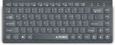PRODOT Laptop Keypad Size 217m Mini Wired Keyboard Wired USB Handheld Laptop Keyboard Compatible with Desktop, Laptop, Mac(Black)