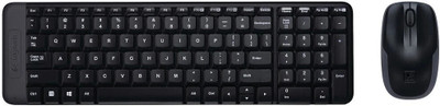 Logitech MK220 Mouse & Keyboard Combo Wireless Standard Laptop Keyboard Compatible with Desktop, Laptop, Mac stand support,multimedia_keys,MK220 Mouse & Keyboard Combo(Black)