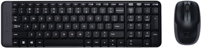 Logitech MK220 Mouse & Keyboard Combo Wireless Standard Laptop Keyboard Compatible with Desktop, Laptop, Mac stand support,multimedia_keys,MK220 Mouse & Keyboard Combo(Black)